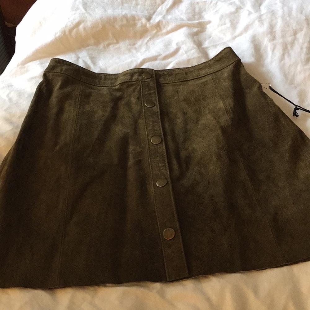 Genuine Leather Mini Skirt